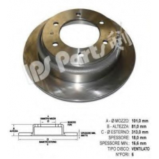 IBP-1997 IPS Parts Тормозной диск