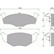 682581 ROULUNDS Комплект тормозных колодок, дисковый тормоз