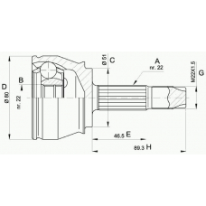 CVJ5361.10 OPEN PARTS Шарнирный комплект, приводной вал