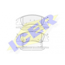 181708 ICER Комплект тормозных колодок, дисковый тормоз
