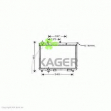 31-0201 KAGER Радиатор, охлаждение двигателя