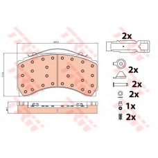 GDB5116 TRW Комплект тормозных колодок, дисковый тормоз