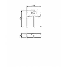 0 986 460 701 BOSCH Комплект тормозных колодок, дисковый тормоз