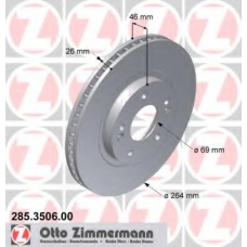 285.3506.00 ZIMMERMANN Тормозной диск