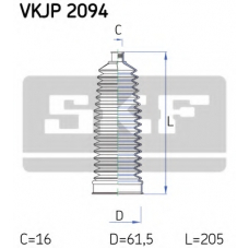 VKJP 2094 SKF Комплект пылника, рулевое управление