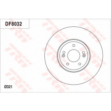 DF8032 TRW Тормозной диск