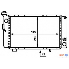 8MK 376 707-131 HELLA Радиатор, охлаждение двигателя