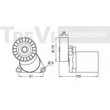 SK008949/1 SK Натяжная планка, поликлиновой ремень