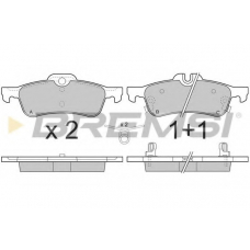 BP3320 BREMSI Комплект тормозных колодок, дисковый тормоз