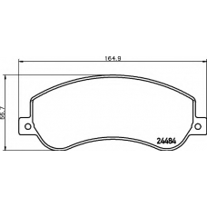 8DB 355 015-401 HELLA Комплект тормозных колодок, дисковый тормоз