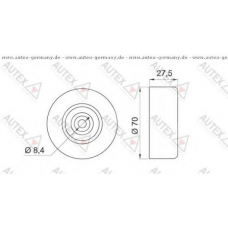 654087 AUTEX Натяжной ролик, поликлиновой  ремень