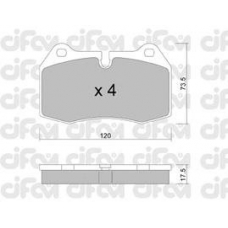 822-645-0 CIFAM Комплект тормозных колодок, дисковый тормоз