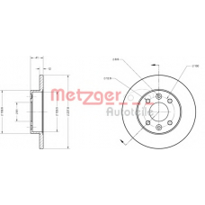 6110034 METZGER Тормозной диск