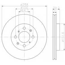 8DD 355 114-451 HELLA PAGID Тормозной диск