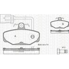 8110 16164 TRIDON Brake pads - rear