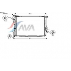 BW2301 AVA Радиатор, охлаждение двигателя