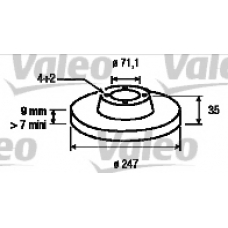 186694 VALEO Тормозной диск