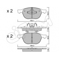 822-534-1 CIFAM Комплект тормозных колодок, дисковый тормоз