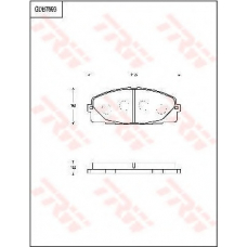 GDB7693 TRW Комплект тормозных колодок, дисковый тормоз