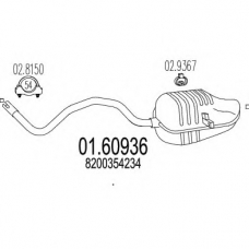 01.60936 MTS Глушитель выхлопных газов конечный