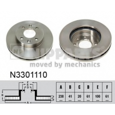 N3301110 NIPPARTS Тормозной диск