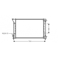 VW2072 AVA Радиатор, охлаждение двигателя