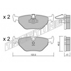 219.0 TRUSTING Комплект тормозных колодок, дисковый тормоз