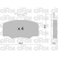 822-024-1 CIFAM Комплект тормозных колодок, дисковый тормоз