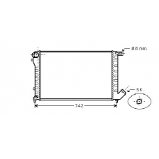 CN2195 AVA Радиатор, охлаждение двигателя