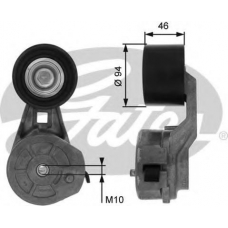 T38602 GATES Натяжитель ремня, клиновой зубча