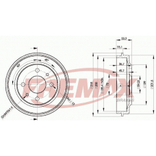 BD-9680 FREMAX Тормозной барабан