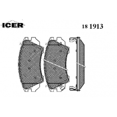 181913 ICER Комплект тормозных колодок, дисковый тормоз