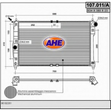 107.011/A AHE Радиатор, охлаждение двигателя