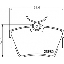 8DB 355 010-761 HELLA Комплект тормозных колодок, дисковый тормоз