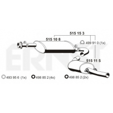 515153 ERNST Глушитель выхлопных газов конечный