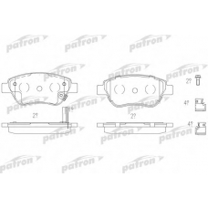 PBP1920 PATRON Комплект тормозных колодок, дисковый тормоз