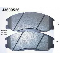 J3600526 NIPPARTS Комплект тормозных колодок, дисковый тормоз