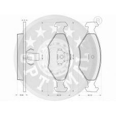12182 OPTIMAL Комплект тормозных колодок, дисковый тормоз