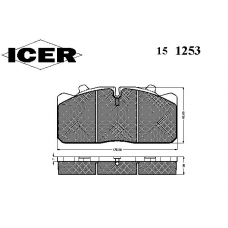 151253 ICER Комплект тормозных колодок, дисковый тормоз