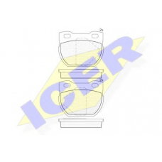 141090-201 ICER Комплект тормозных колодок, дисковый тормоз