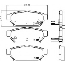 8DB 355 016-701 HELLA Комплект тормозных колодок, дисковый тормоз