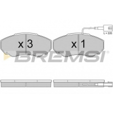 BP2997 BREMSI Комплект тормозных колодок, дисковый тормоз