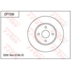 DF7336 TRW Тормозной диск