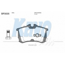BP-2035 KAVO PARTS Комплект тормозных колодок, дисковый тормоз