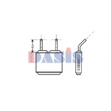 159160N AKS DASIS Теплообменник, отопление салона
