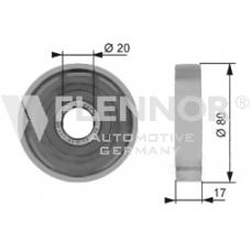 FU99009 FLENNOR Паразитный / ведущий ролик, поликлиновой ремень