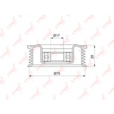 PB-5144 LYNX Ролик руч.ремня mazda 3/6 1.8-
