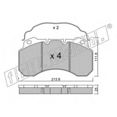 604.0 fri.tech. Комплект тормозных колодок, дисковый тормоз