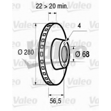 186291 VALEO Тормозной диск