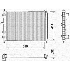 350213149000 MAGNETI MARELLI Радиатор, охлаждение двигателя